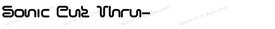Sonic Cut Thru字体转换